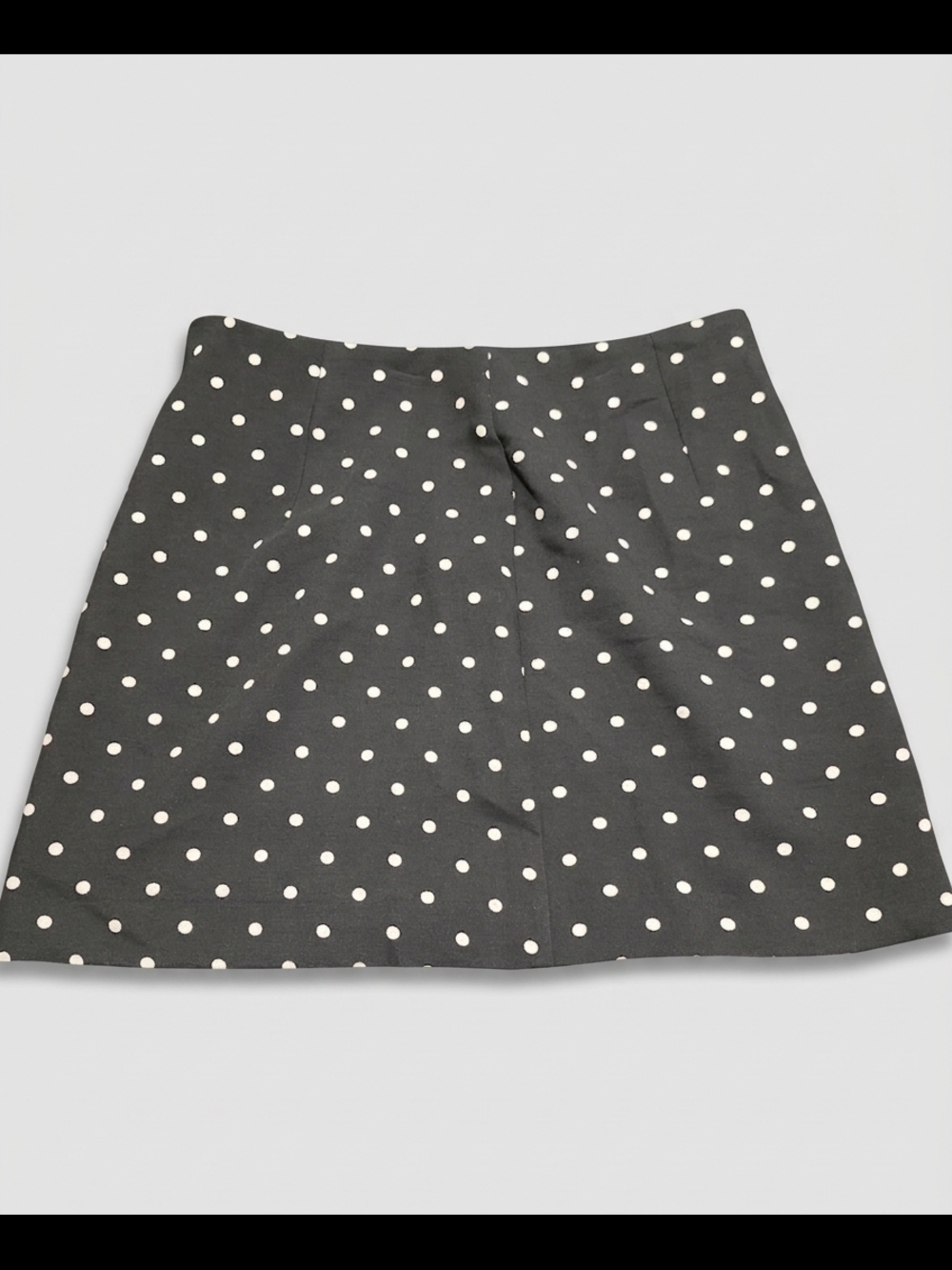 a new day Black Mini Skirt with White Polka Dots